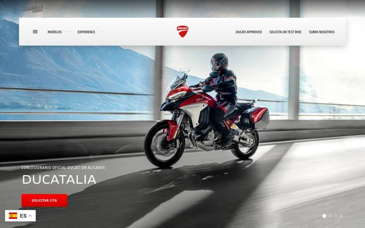 Web de Ducati Ducatalia, Alicante